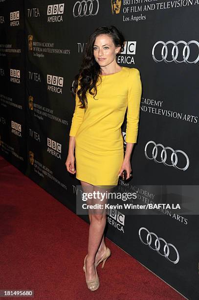 Actress Lara Pulver attends the BAFTA LA TV Tea 2013 presented by BBC America and Audi held at the SLS Hotel on September 21, 2013 in Beverly Hills,...