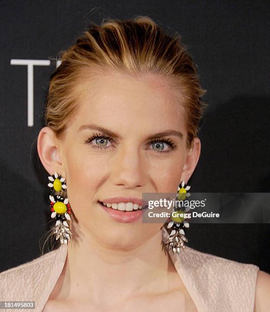 Actress Anna Chlumsky arrives at the BAFTA Los Angeles TV Tea at SLS Hotel at Beverly Hills on September 21, 2013 in Los Angeles, California.