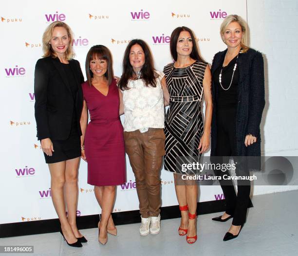 Amber Valletta, Alina Cho, Melissa Goidal, Catherine Malandrino and Nadja Swarovski attend day 2 of the 4th Annual WIE Symposium at Center 548 on...