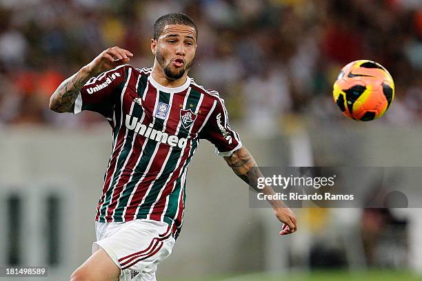 Bruno of Fluminense in action during the match between Fluminense and Coritiba for the Brazilian Series A 2013 at Maracana on September 21, 2013 in...