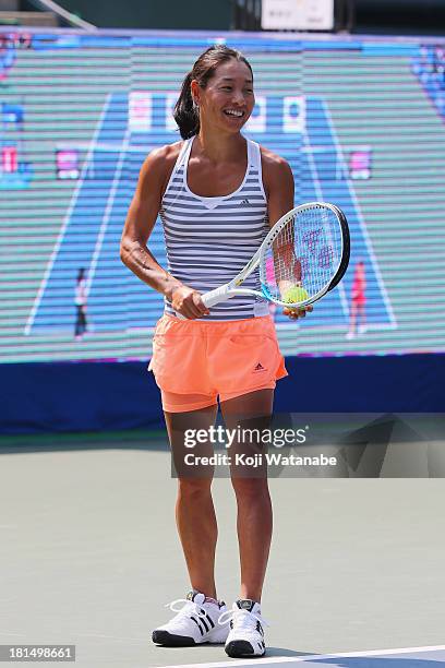 Kimiko Date-Krumm at the opening ceremony during day one of the Toray Pan Pacific Open at Ariake Colosseum on September 22, 2013 in Tokyo, Japan.