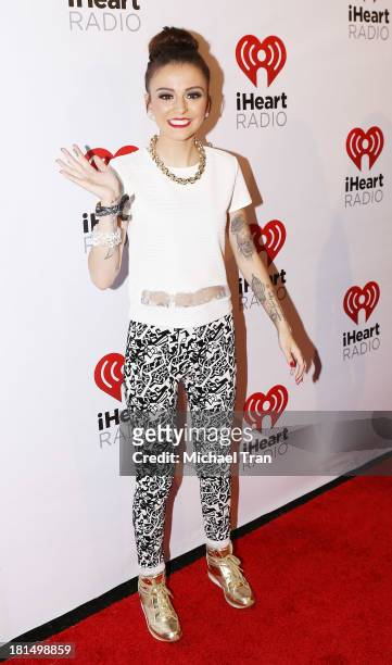 Cher Lloyd arrives at the iHeartRadio Music Festival Village held on September 21, 2013 in Las Vegas, Nevada.
