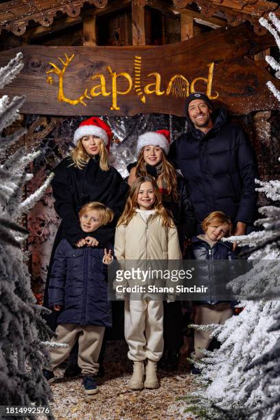 Abbey Clancy, Peter Crouch and family visit LaplandUK at Whitmoor Forest on November 26, 2023 in Windsor, England.