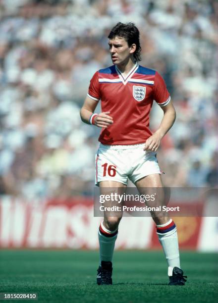 Bryan Robson of England in action during the FIFA World Cup group 4 match between England and France at the San Mames Stadium on June 16, 1982 in...