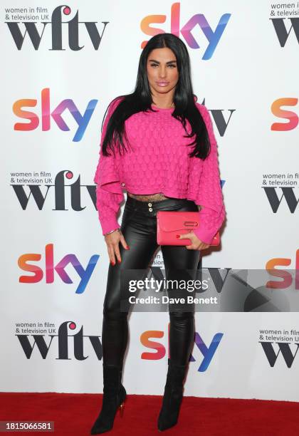 Katie Price attends the Women in Film & Television Awards 2023 at London Hilton Park Lane on December 1, 2023 in London, England.