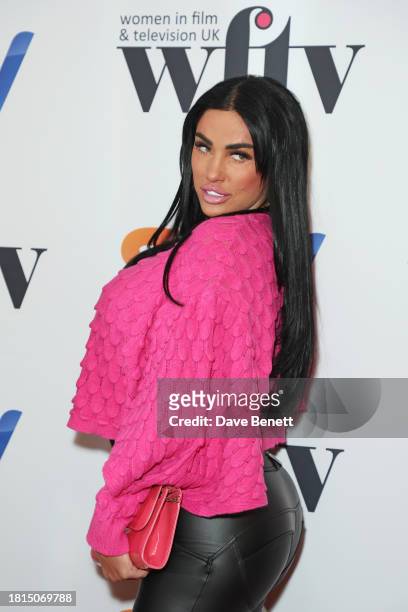 Katie Price attends the Women in Film & Television Awards 2023 at London Hilton Park Lane on December 1, 2023 in London, England.