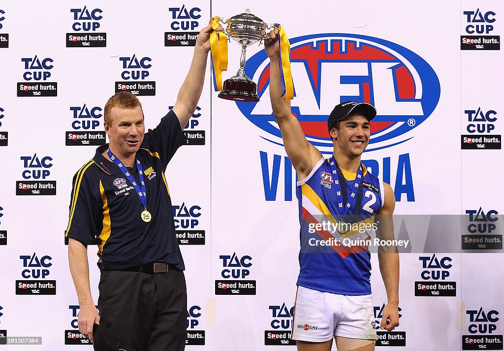 Eastern Ranges Coach Darren Bewick the coach of the Ranges and Ben Cavarra the captain ...