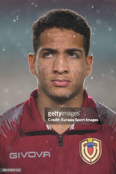 Miguel Vegas of Venezuela getting into the field during FIFA U-17 World Cup Round of 16 match between Argentina and Venezuela at Si Jalak Harupat...