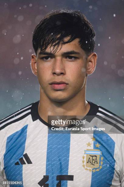 Juan Gimenez of Argentina getting into the field during FIFA U-17 World Cup Round of 16 match between Argentina and Venezuela at Si Jalak Harupat...