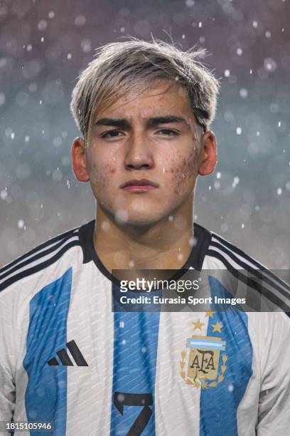 Ian Subiabre of Argentina getting into the field during FIFA U-17 World Cup Round of 16 match between Argentina and Venezuela at Si Jalak Harupat...