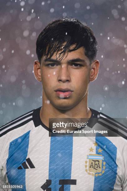 Juan Gimenez of Argentina getting into the field during FIFA U-17 World Cup Round of 16 match between Argentina and Venezuela at Si Jalak Harupat...