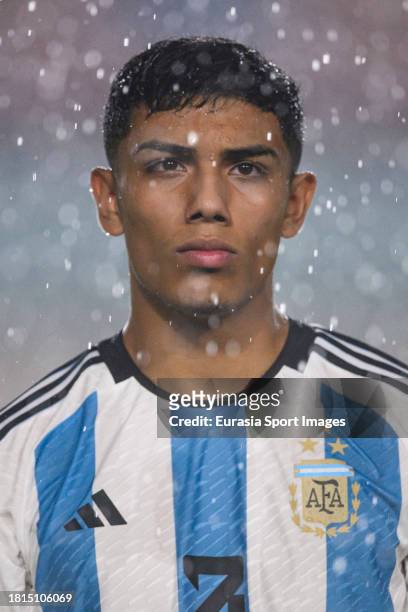 Octavio Ontivero of Argentina getting into the field during FIFA U-17 World Cup Round of 16 match between Argentina and Venezuela at Si Jalak Harupat...