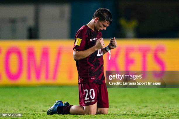 Luis Balbo of Venezuela was crushed after been defeated by Argentina during FIFA U-17 World Cup Round of 16 match between Argentina and Venezuela at...