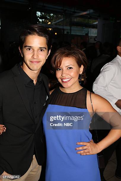 The Emmy Party" -- Pictured: From "Welcome To The Family", Joseph Haro, Justina Machado at Boa Steakhouse, September 21, 2013 --