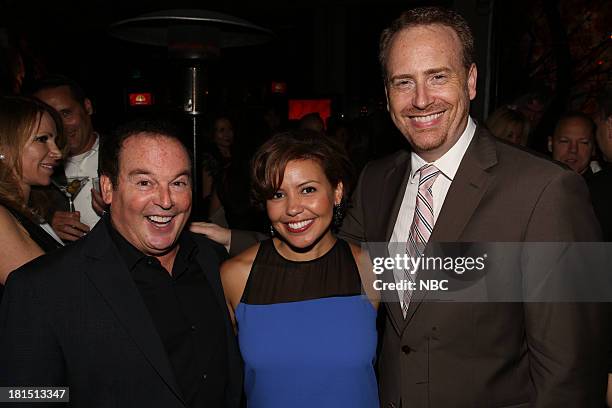 The Emmy Party" -- Pictured: David Janollari, Justina Machado from "Welcome To The Family"; Bob Greenblatt, Chairman, NBC Entertainment at Boa...