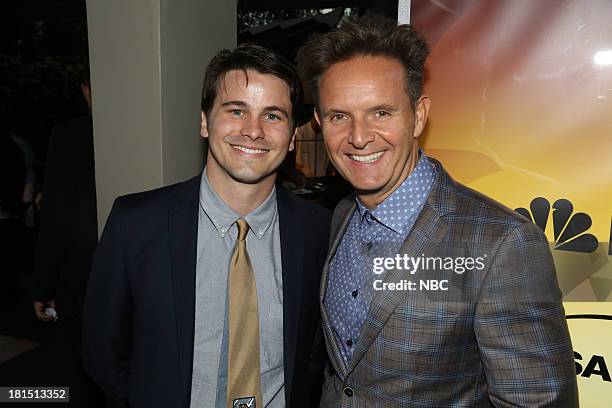 The Emmy Party" -- Pictured: Jason Ritter from "Parenthood"; Mark Burnett, Executive Producer of The Voice at Boa Steakhouse, September 21, 2013 --