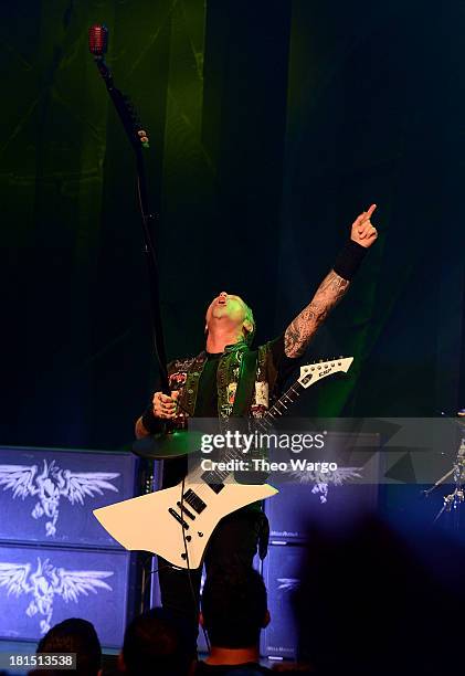 James Hetfield of Metallica performs private, exclusive concert for SiriusXM listeners at The Apollo Theater on September 21, 2013 in New York City.