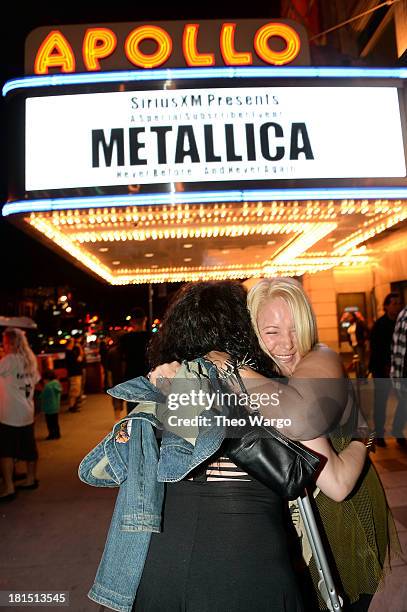 General atompshere of Metallica's private, exclusive concert for SiriusXM listeners at The Apollo Theater on September 21, 2013 in New York City.