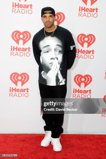 Singer Drake attends the iHeartRadio Music Festival at the MGM Grand Garden Arena on September 21, 2013 in Las Vegas, Nevada.