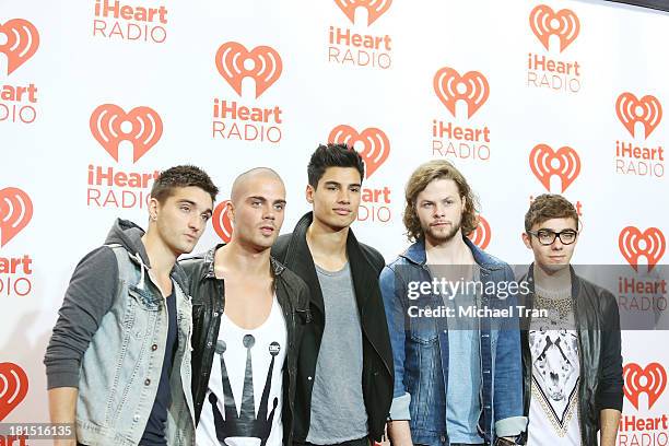 The Wanted arrive at the iHeartRadio Music Festival - press room - Day 2 held on September 21, 2013 in Las Vegas, Nevada.