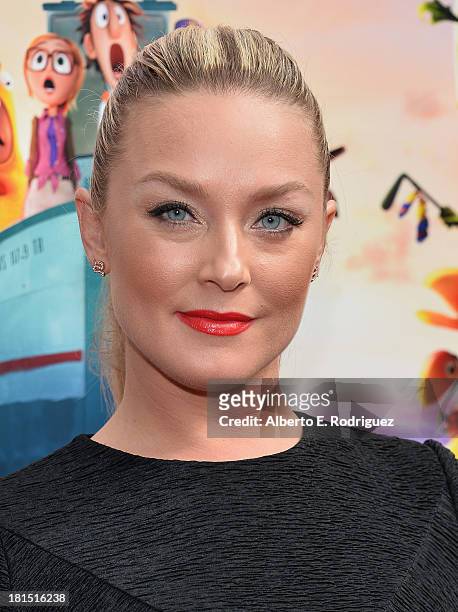Actress Elisabeth Rohm arrives to the premiere of Columbia Pictures and Sony Pictures Animation's "Cloudy With A Chance of Meatballs 2" at the...