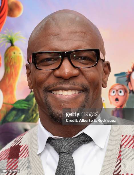 Actor Terry Crews arrives to the premiere of Columbia Pictures and Sony Pictures Animation's "Cloudy With A Chance of Meatballs 2" at the Regency...