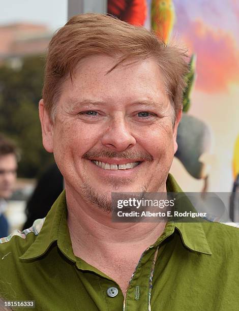 Actor Dave Foley arrives to the premiere of Columbia Pictures and Sony Pictures Animation's "Cloudy With A Chance of Meatballs 2" at the Regency...