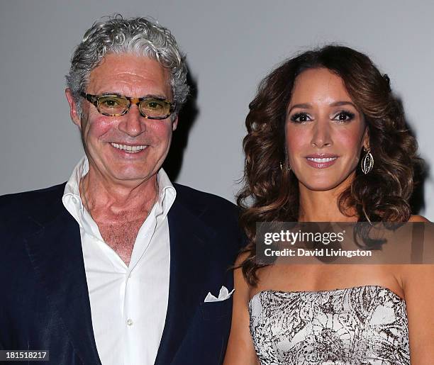 Actors and stars of the film Michael Nouri and Jennifer Beals attend a "Flashdance" 30th anniversary screening at the Aero Theatre on September 21,...
