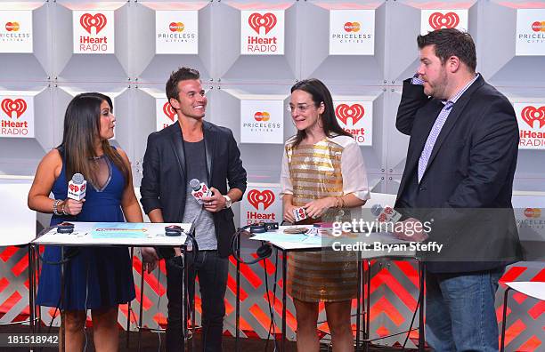 Personalities Sisanie, Nathan Fast, Kennedy and Kane attend the iHeartRadio Music Festival at the MGM Grand Garden Arena on September 21, 2013 in Las...