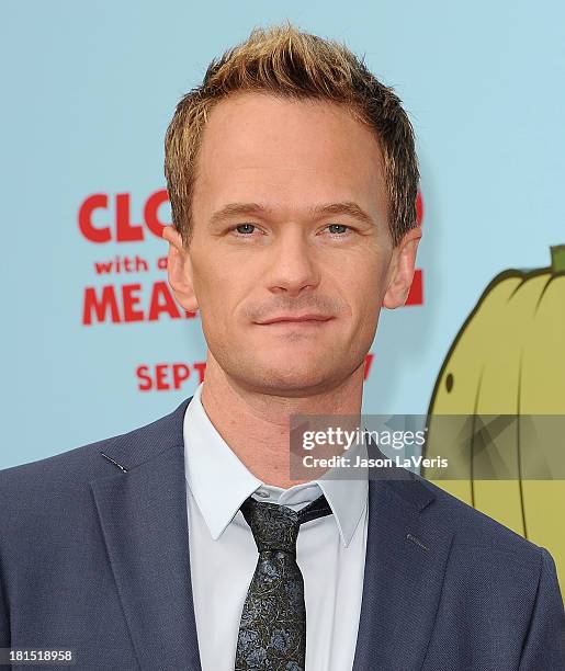 Actor Neil Patrick Harris attends the premiere of "Cloudy With a Chance of Meatballs 2" at Regency Village Theatre on September 21, 2013 in Westwood,...