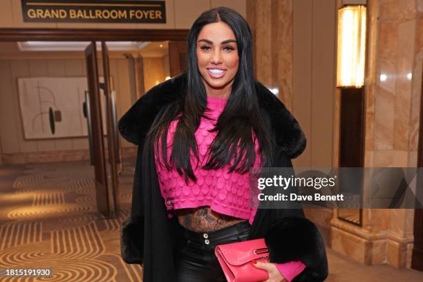 Katie Price attends the Women in Film & Television Awards 2023 at London Hilton Park Lane on December 1, 2023 in London, England.