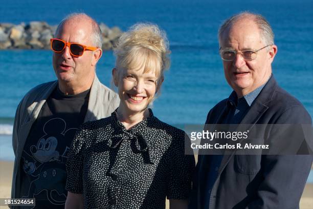 Director Roger Michell , actress Lindsay Duncan and actor Jim Broadbent attend the "Le Week-End" photocall during the 61th San Sebastian...