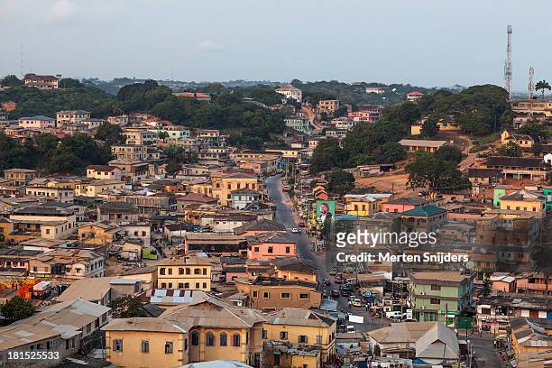 scenic view inland of cape coast - ghana foto e immagini stock