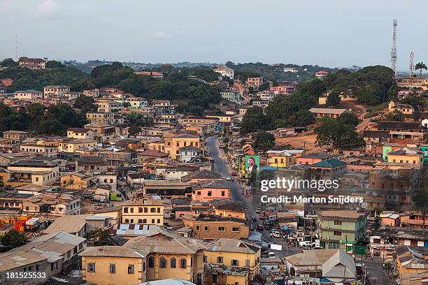 scenic view inland of cape coast - ghana africa - fotografias e filmes do acervo