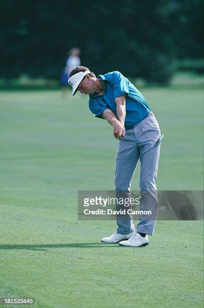 American golfer Bob Tway at the PGA Championship at Inverness Club in Toledo, Ohio, 10th August 1986. Tway won the competition, his only major...