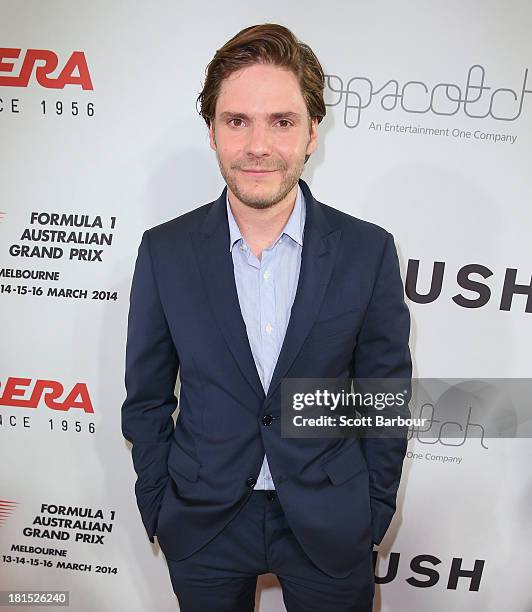 Actor Daniel Bruehl arrives at the Australian premiere of "Rush" at Village Cinemas on September 22, 2013 in Melbourne, Australia.