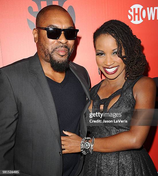 Actress Shanola Hampton and husband Daren Dukes attend the Showtime Emmy eve soiree at Sunset Tower on September 21, 2013 in West Hollywood,...