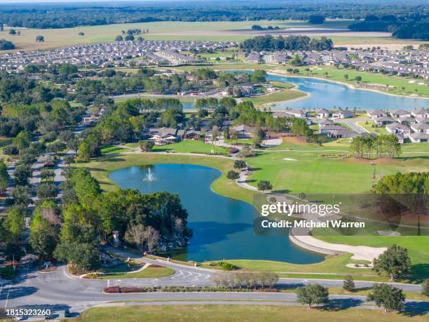 florida retirement community - drone view - ocala stock pictures, royalty-free photos & images