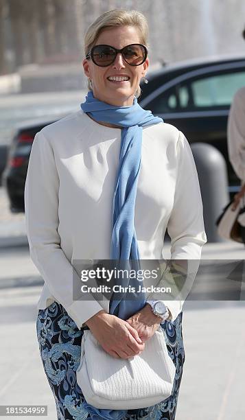 Sophie, Countess of Wessex visits the Museum of Islamic Art on day 1 of her visit to Qatar with the Charity ORBIS on September 22, 2013 in Doha,...