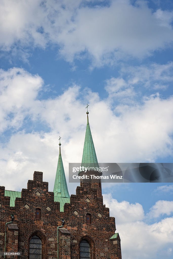 Towers of Aarhus cathedral