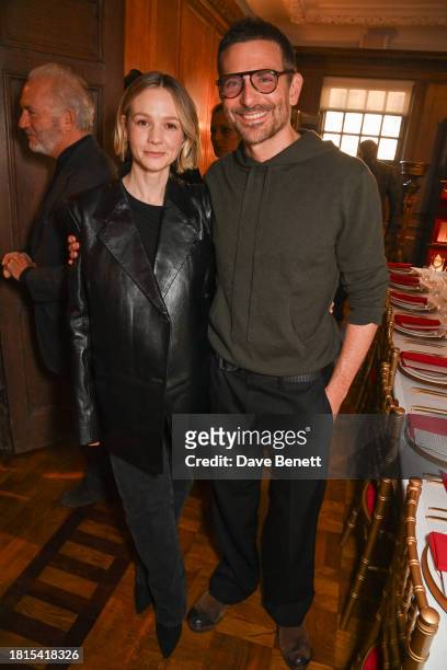 Carey Mulligan and Bradley Cooper attend a special lunch to celebrate "Maestro", hosted by Charles Finch, at Maison Assouline on December 1, 2023 in...
