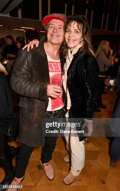 Simon Finch and Martha Fiennes attend a special screening and Q&A of "Oppenheimer" at Princess Anne Theatre on November 30, 2023 in London, England.