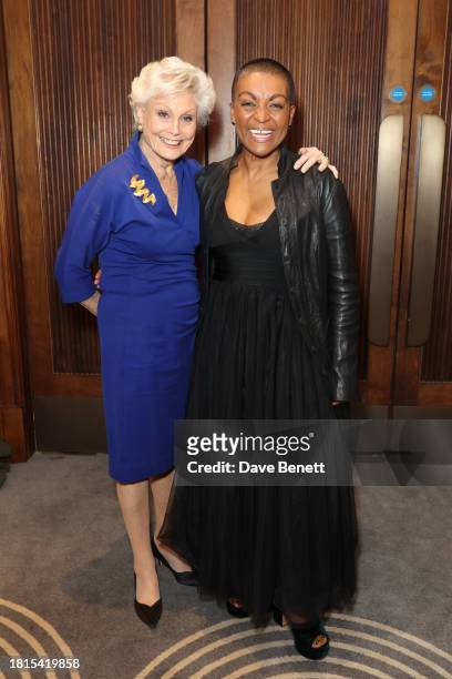 Angela Rippon and Adjoa Andoh attend the Women in Film & Television Awards 2023 at London Hilton Park Lane on December 1, 2023 in London, England.