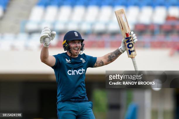 Phil Salt of England takes part in a training session two days ahead of the 1st ODI between West Indies and England at Vivian Richards Cricket...