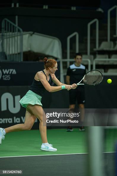 Ella Seidel Of Germany Is In Action Against Erika Andreeva Of Russia