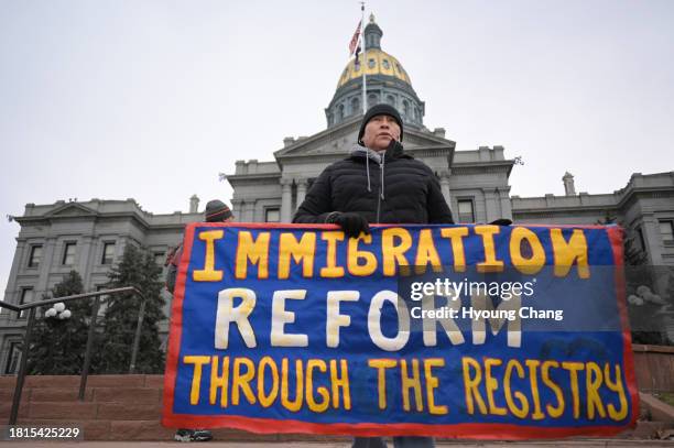 Xochilt Nunez, front, and Immigrant rights groups starts a "Pilgrimage for Citizenship" from Denver to Greeley to pressure Colorado's congressional...