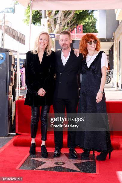 Macaulay Culkin, Catherine O'Hara and Natasha Lyonne at the star ceremony where Macaulay Culkin is honored with a star on the Hollywood Walk of Fame...