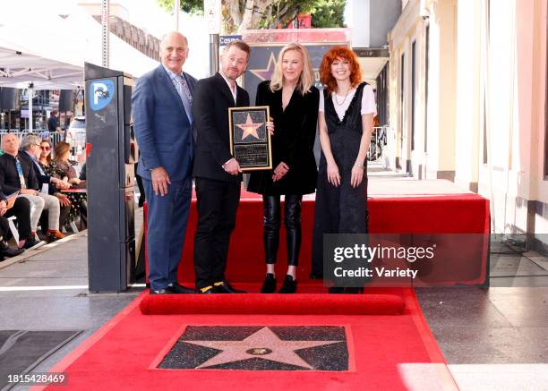 Steve Nissen, Macaulay Culkin, Catherine O'Hara and Natasha Lyonne at the star ceremony where Macaulay Culkin is honored with a star on the Hollywood...