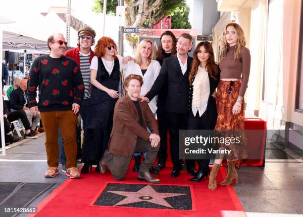 Quinn Culkin, Seth Green, Rory Culkin, Macaulay Culkin, Brenda Song, Paris Jackson and guests at the star ceremony where Macaulay Culkin is honored...