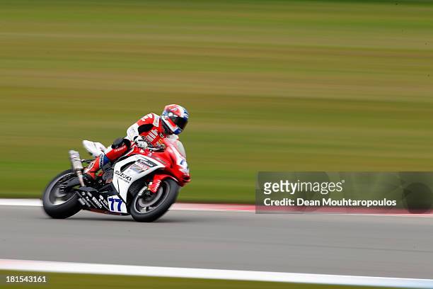 Wayne Tessels of Netherlands on the Suzuki competes in the Dutch Supersport Race at TT Circuit Assen on September 22, 2013 in Assen, Netherlands.